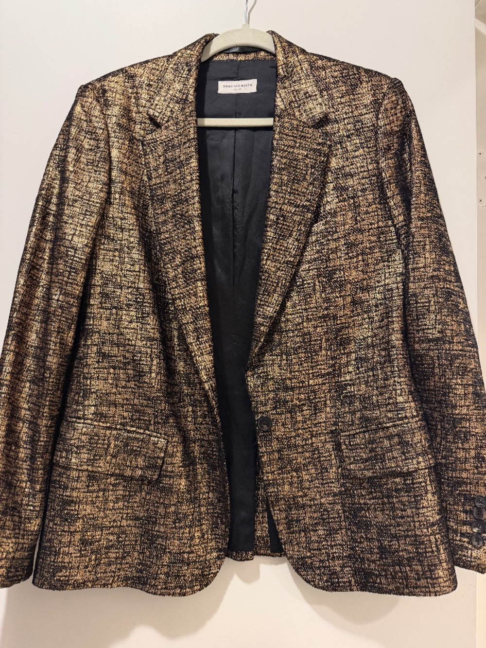 Dries Van Noten Gold Blazer